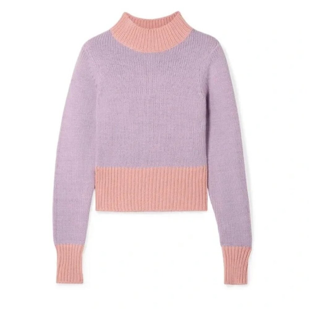 Staud Two-Tone Knitted Sweater